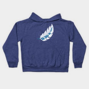 Piano Keys in a Feather (Blue) Kids Hoodie